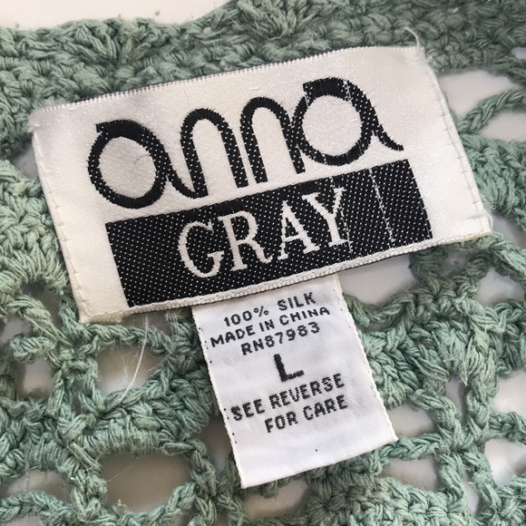 Vintage! Anna Gray Crochet Vest - Picture 9 of 12